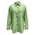 thumbnail image 4 of Clothing 2025 Super Soft Wrinkle Free Button Down Shirts for Women Formal Work Dress Blouses Tops Womens Button Down Shirts Boyfriend Long Sleeve Oversized Blouses Tops, 4 of 4