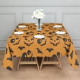 thumbnail image 3 of Pumpkin Bat Halloween Pattern Square Tablecloth,Waterproof Square Table Cover,Wipeable Spillproof Washable Table Cover for Home Kitchen Party Decor 42"X42"(107x107cm), 3 of 6