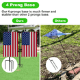 thumbnail image 3 of Garden Flag Stand Holder with 4 Prong Base for Double Flags - 3/4 Inch Extra Thick Heavy Duty Yard Flag Holder for Outside 12x18 Home Patio Decor, 3 of 6