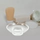 thumbnail image 5 of Jabonera de vidrio esmerilado, soporte redondo para jabón de repuesto para baño, encimeras y fregaderos de cocina, 5 of 6