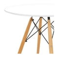 thumbnail image 5 of 30" White And Natural Manufactured Wood And Solid Wood Dining Table, 5 of 6