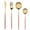 Pink, variant on Eqslft Blue Handle Flatware Gold Silverware Set 304 Stainless Steel Flatware Cutlery Set,4-Piece Adaline Royal Modern Satin Finish, Birthday Wedding Gift