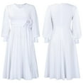 thumbnail image 3 of Women's V Neck Dress Bridesmaid Dresses Pleated Formal A-Line Wedding Dresses, 3 of 8