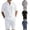 White, variant on POIUYTR Men Casual 2 Piece Sets Summer Long Sleeve Button Shirts Straight Leg Shorts Beach Loose Outfits Set