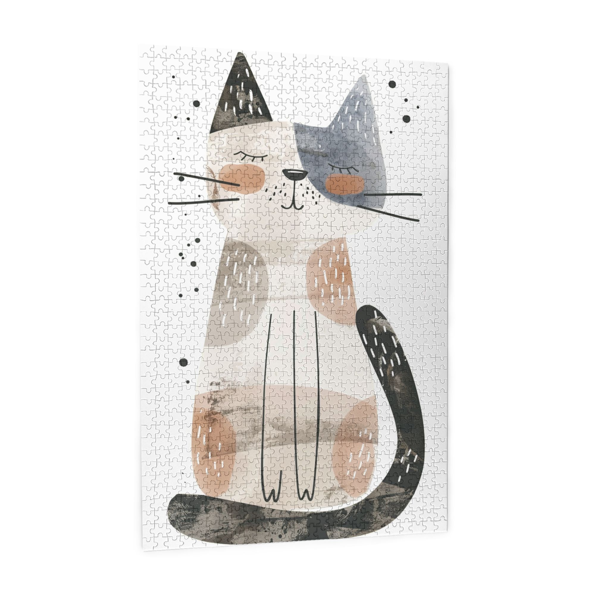 1000 pcs 1000 Piece Wooden Puzzles Modern Style Sleeping Cat,Unique Artwork for Animal,Creative Activity Hobbies for Adults,Stress relieving pleasure,Great for Relaxation and Display for Puzzle Lover