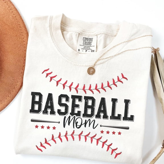 Baseball Mom Game Season Graphic Shirt Retro Softball Sports Fan Art Tee Comfort Colors Unisex Cotton T-Shirt, Sizes S-3XL