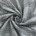 thumbnail image 5 of Dainty Home Crinkle Plaid Textured Embossed Weaved Plaid Designed Fabric Shower Curtain 70"W x 72"L in Gray, 5 of 5