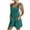 Green, variant on Nrmvnmi Womens Summer Casual Sleeveless Printed Short Rompers Adjustable Strap Loose Shorts Jumpsuits Overalls with Pockets Black XLMothers Day Gifts