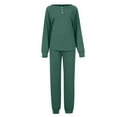 thumbnail image 4 of Sweatpants Women‘s Suit 2-Piece Button Pullover Drawstring Sweatpants Casual Wear Set, 4 of 6
