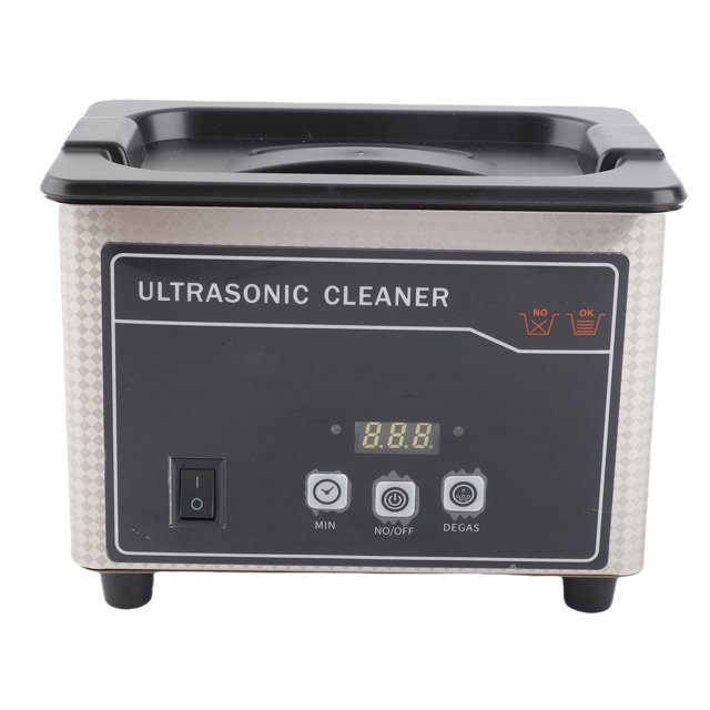 M Buder Limpiador Ultrasónico de 800ml 40KHz (27 oz), Máquina Portátil de Limpieza Profunda y Silenciosa para Joyas Gafas Relojes, Enchufe Reino Unido 220V, Construcción de Acero Inoxidable