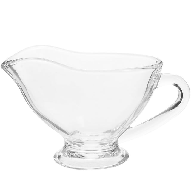 HLONK Salad Dressing Condiment Containers Sauce Serving Pitcher Glass Gravy Pourer Dispenser Boat