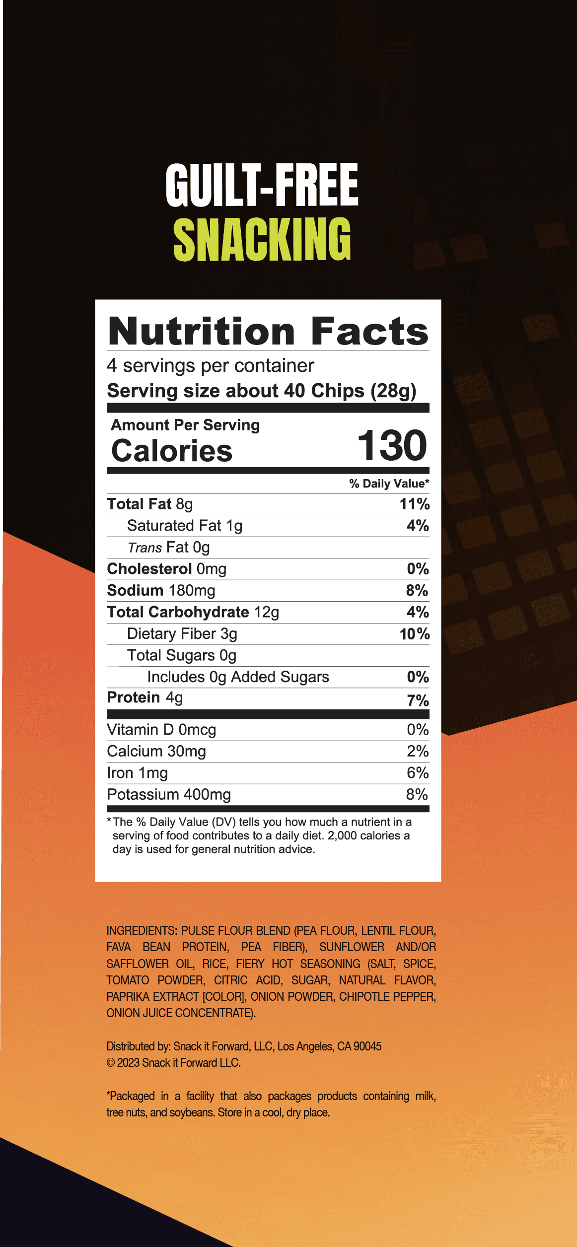 (3 pack) Peatos Fiery Hot Crunchy Curls Snack, 4 Ounces