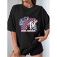 thumbnail image 1 of eWH MTV Checkered Monster Hand Logo Graphic T-Shirt T-Shirt, 1 of 6