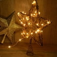 thumbnail image 4 of Christmas Rattan Natural Star Tree Topper, No Remote, Xmas Star Tree Topper Lighted for Christmas Tree Decorations, 4 of 5