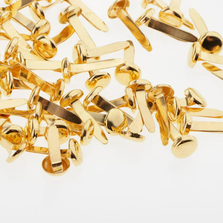 200pcs 6mm Gold Metal Split Pins Brads DIY Paper Fasteners for Scrapbooking  - AliExpress