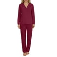 thumbnail image 2 of Gamivast Womens Scrub Sets Long Sleeve V-Neck Top & Straight Leg Pants Nursing Uniforms Solid Soft Comfy Stretch Medical Spa Workwear Matching Sets, 2 of 5