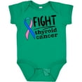 thumbnail image 3 of Inktastic Fight Thyroid Cancer Pink, Blue, Teal Ribbon Boys or Girls Baby Bodysuit, 3 of 5