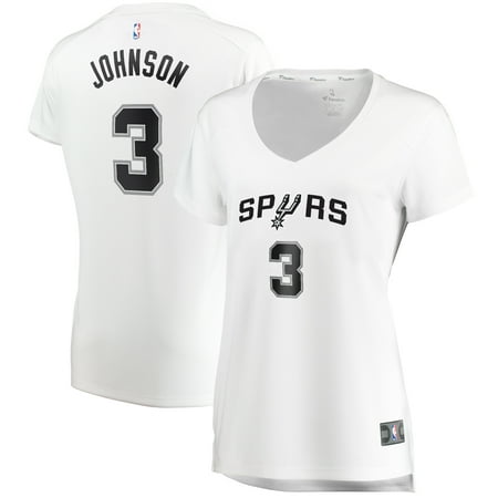 Johnson Supply San Antonio Keldon Johnson San Antonio Spurs Fanatics Branded Women's Fast Break Replica Jersey White - Association Edition ()