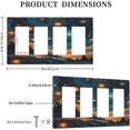 thumbnail image 5 of Abstract Sky with Star Forest Light Switch Cover 4 Gang Rocker Decora Outlet Covers Wall Plate Decorative Switchplate Electrical Faceplate GFCI for Farmhouse Living Bedroom Decor, 5 of 5