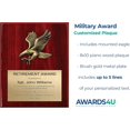 Personalized Plaque for Military Custom Award for Retirement Gifts