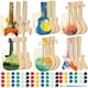thumbnail image 1 of Juego de guitarras de madera DIY Syhood, 36 piezas, 18 juegos para niños con pigmentos, 1 of 6