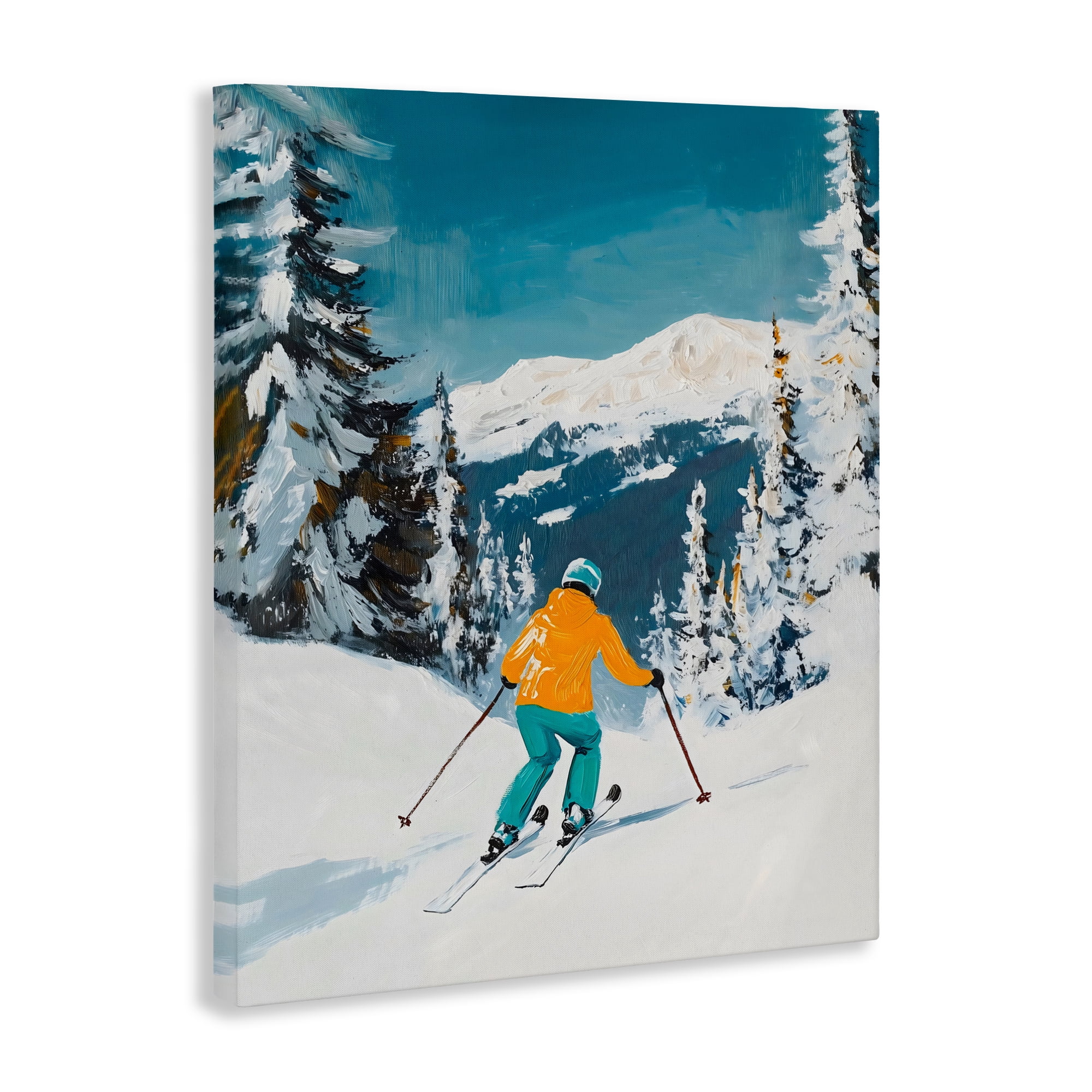 Stupell Industries Downhill Skier on Mountain Canvas Wall Art, design by The Prints Vibe