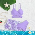 thumbnail image 6 of Yindaity Girls Bathing Suits Girls Coral Reef Beach Sport Wrap Around Bikini 2-Piece Swimsuit(Purple,8-9 Years), 6 of 7