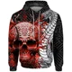 thumbnail image 2 of Sudadera con capucha holgada para hombre, sudadera con capucha con estampado de calavera y serpiente de sangre fresca para hombre, ropa de calle Harajuku Y2k para hombre, 2 of 5