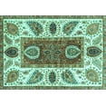thumbnail image 1 of Ahgly Company Indoor Rectangle Abstract Turquoise Blue Modern Area Rugs, 7' x 10', 1 of 4
