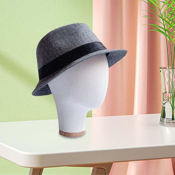 Cabeza de peluca multifuncional Salvador Pantalla de cabeza de maniquí Independiente 21 pulgadas Soporte de exhibición de sombreros