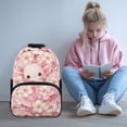 thumbnail image 2 of Pzuqiu Cherry Blossom Axolotl 17 Inch Personalized School Backpack for Boys Girls Large Capacity Custom Schoolbags with Name Customized School Backpack for Girls Ages 8-10, 2 of 7