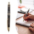 thumbnail image 2 of Clearance Sale! Pens Press Type Fountain Pen, Transparent Black Gold Pencils, 2 of 8