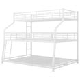 thumbnail image 5 of MAYEERTY Twin XL/Full XL/Queen Triple Bunk Bed with Long and Short Ladder and Full-Length Guardrails,White, 5 of 11