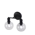 thumbnail image 3 of Chloe Lighting Oxa 14" 2-Light Metal and Glass Vanity Bath Light in Matte Black, 3 of 6