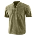 thumbnail image 5 of Kukoosong Men's Pocket Henley Shirts Solid Color Short Sleeve Stand Up Collar Pullover for Summer Resort Wear Tops, Casual and Functional Shirts for Men, 5 of 6