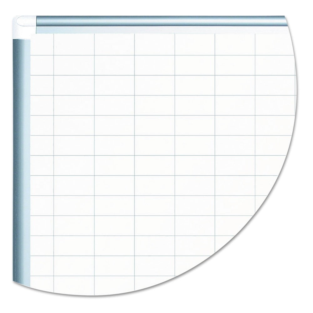 Mastervision Grid Planning Board w/ Accessories 1x2" Grid 72x48 White/Silver MA2792830A