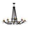 thumbnail image 3 of Meyda Tiffany 117545 Octavia 10 Light 60" Wide Taper Candle Style Chandelier - Black, 3 of 4