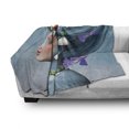 thumbnail image 3 of Mermaid Soft Flannel Fleece Throw Blanket, Woman Underwater Themed Make up Hairstyle Starfishes Seashells Fishes Bubbles, Cozy Plush for Indoor and Outdoor Use, 70" x 90", Multicolor, by Ambesonne, 3 of 6