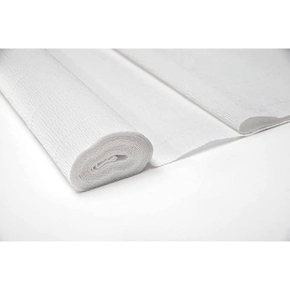 Zhuge Premium Italian Crepe Paper Roll Heavy-Weight 180 Gram,Bright White