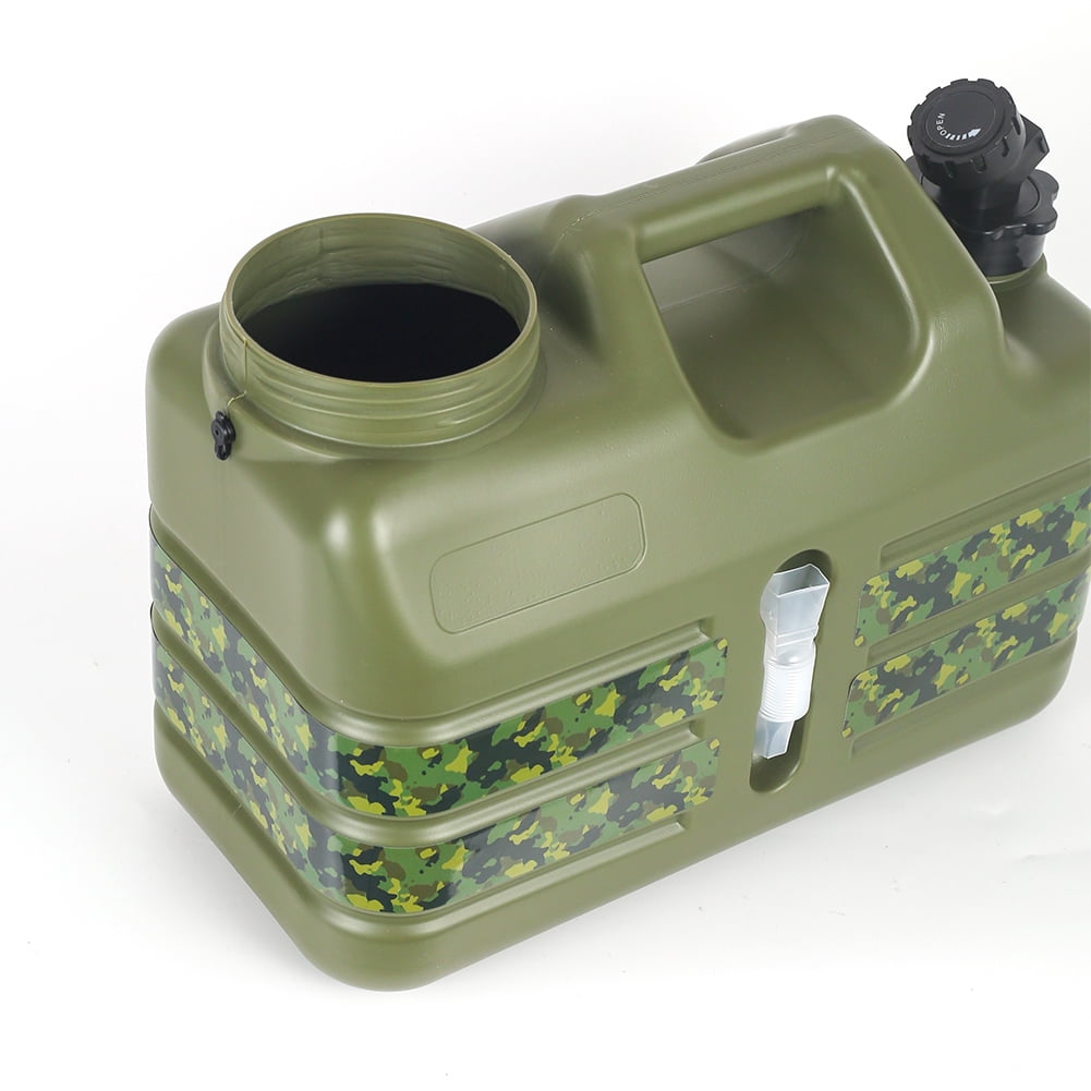 SHUWND 3 Gallon Camping Water Jug with Spigot, Camping Water Container BPA Free Water Storage No Leakage for Outdoor Hiking Picnic Supplies, Green