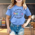 thumbnail image 2 of TJAZFJPA T-Shirts Unis pour Enfants, Saison de Rentrée Scolaire, Imprimé Graphique Mignon, Col Rond, Manches Courtes, T-Shirt Décontracté d'Été, Hauts T-Shirts Blancs pour Filles Teinture sur Nœuds, T-Shirts Vintage, 2 of 4