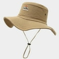 thumbnail image 3 of Unisex Western Cowboy Sun Hat - Wide Brim Fisherman Cap for Hiking & Camping, 3 of 3