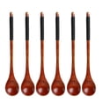 thumbnail image 1 of Cuchara de madera, cuchara de madera de 19 cm, para mezclar y comer, cuchara de mango largo, utensilios de cocina japoneses, cuchara de mesa de protección del medio ambiente, 1 of 5