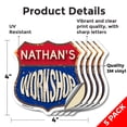 thumbnail image 2 of Nathan's Workshop (5 Pack) 4 inch X 4 inch Shield Shaped Heavy Duty 3.2 mil Vinyl Decals Weather Resistant, UV Protected To last, Gift for Dads and Uncles Classic Americana Crafted in, 2 of 6