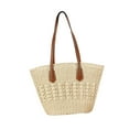 thumbnail image 6 of Women Shoulder Bag Female Trendy Durable Travel Purse Stylish Tote Bag Boho Woven Handbag Travel Bag for Outdoor Work Summer Party Beige, 6 of 8