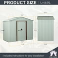 thumbnail image 7 of CarButler 6x5ft Metal Outdoor Storage Shed with Lockable Sliding Doors for Garden Backyard Patio Lawn White, 7 of 7