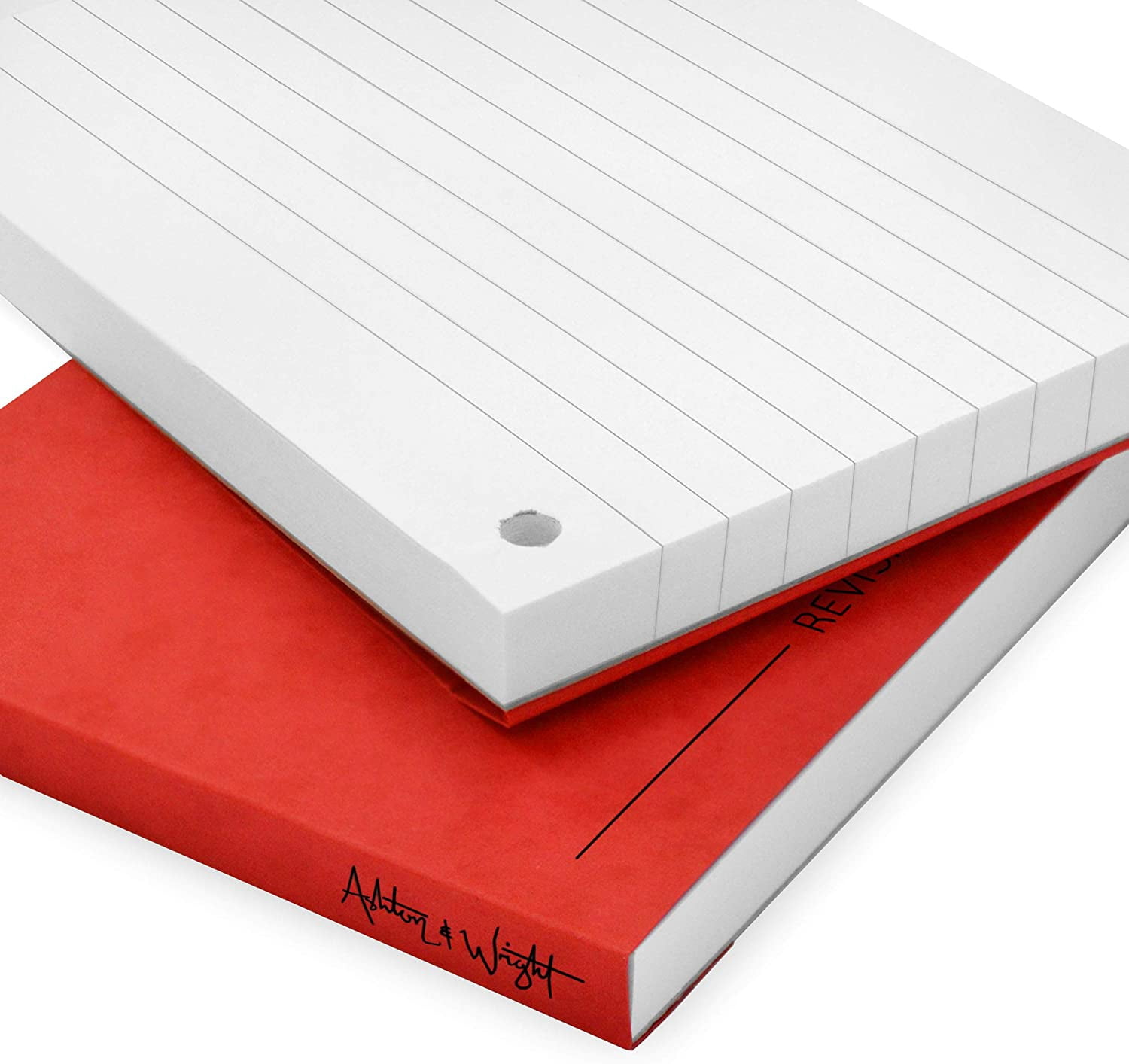 Ashton and Wright Revision Cards Book - Gummed Spine - 5.86" x 4.25" - 50 Sheets - Mottled Cover - 1 of Each Color - Pack of 5
