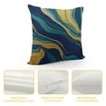 thumbnail image 4 of COMIO  Marble Texture Throw Pillow Cover,Yellow Blue Green Golden Fluid Marble Hipster Ink Luxury Elegant Colorful Decorative Pillow Cases Square Cushion Covers for Home Sofa Couch, 4 of 5
