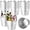 Silver, variant on 24 Pcs Metal Wine Bucket Bulk Beer Bucket Ice Pails with Handle Champagne Soda Ice Bucket Party Beverage Chiller for Summer Picnic Buffet BBQ Home Bar Club(Gold,7.1 x 6.5 x 5.1")