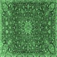 thumbnail image 1 of Ahgly Company Indoor Square Medallion Emerald Green Traditional Area Rugs, 3' Square, 1 of 4
